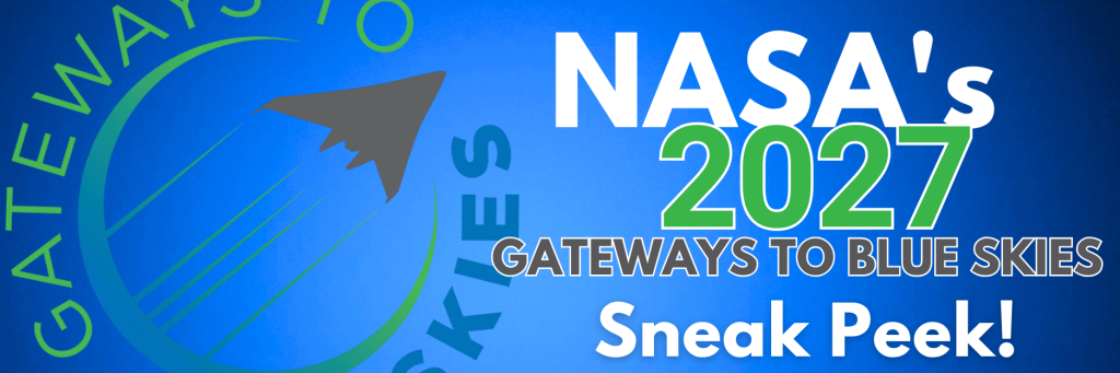 NASA's 2027 Gateways to Blue Skies logo