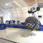 ISAAC (Integrated Structural Assembly of Advanced Composites) performed a demonstration during the 2022 Blue Skies NASA Langley Research Center tour.